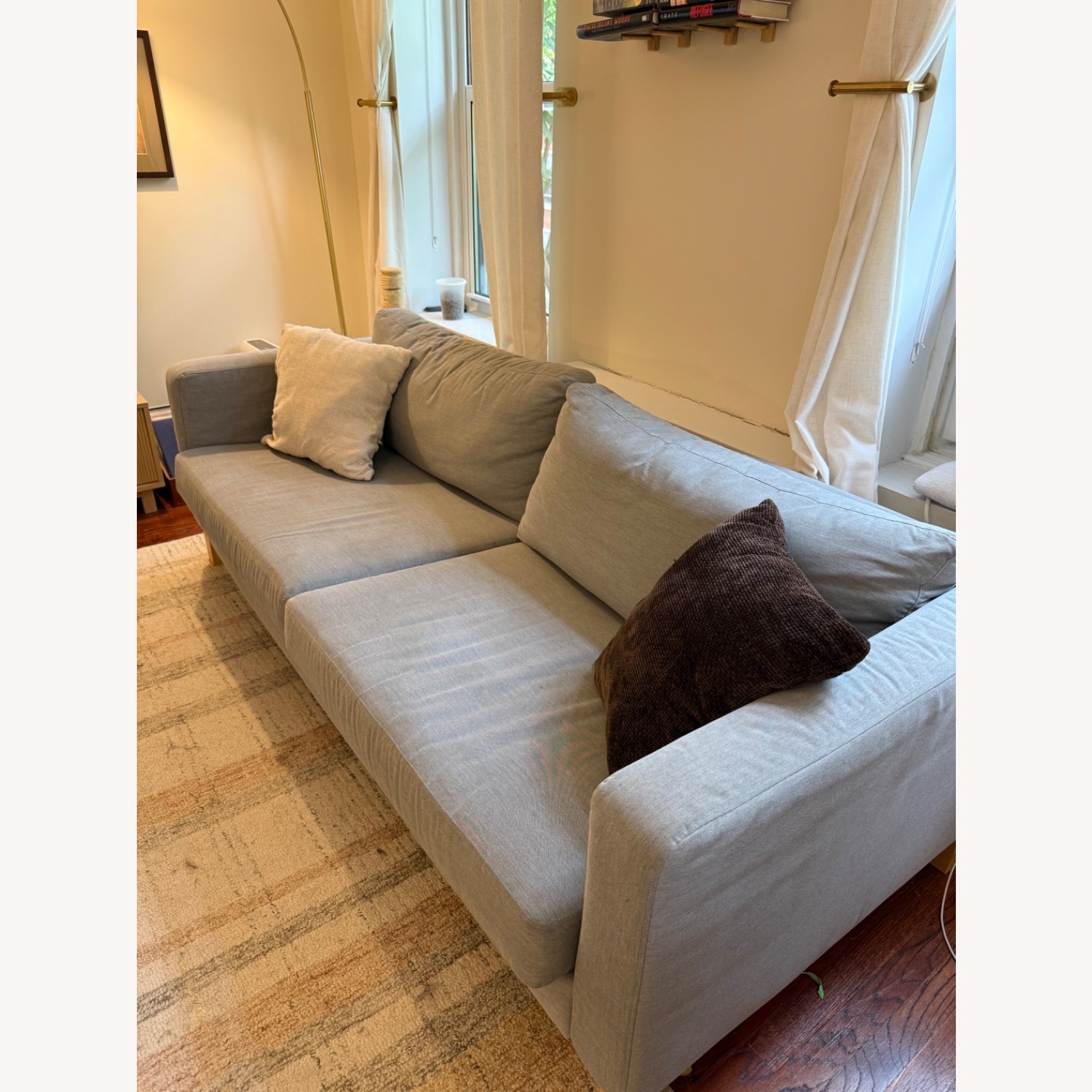IKEA SALTSJÖBADEN Light Gray Fabric 3+ Seater Sofa - image-4