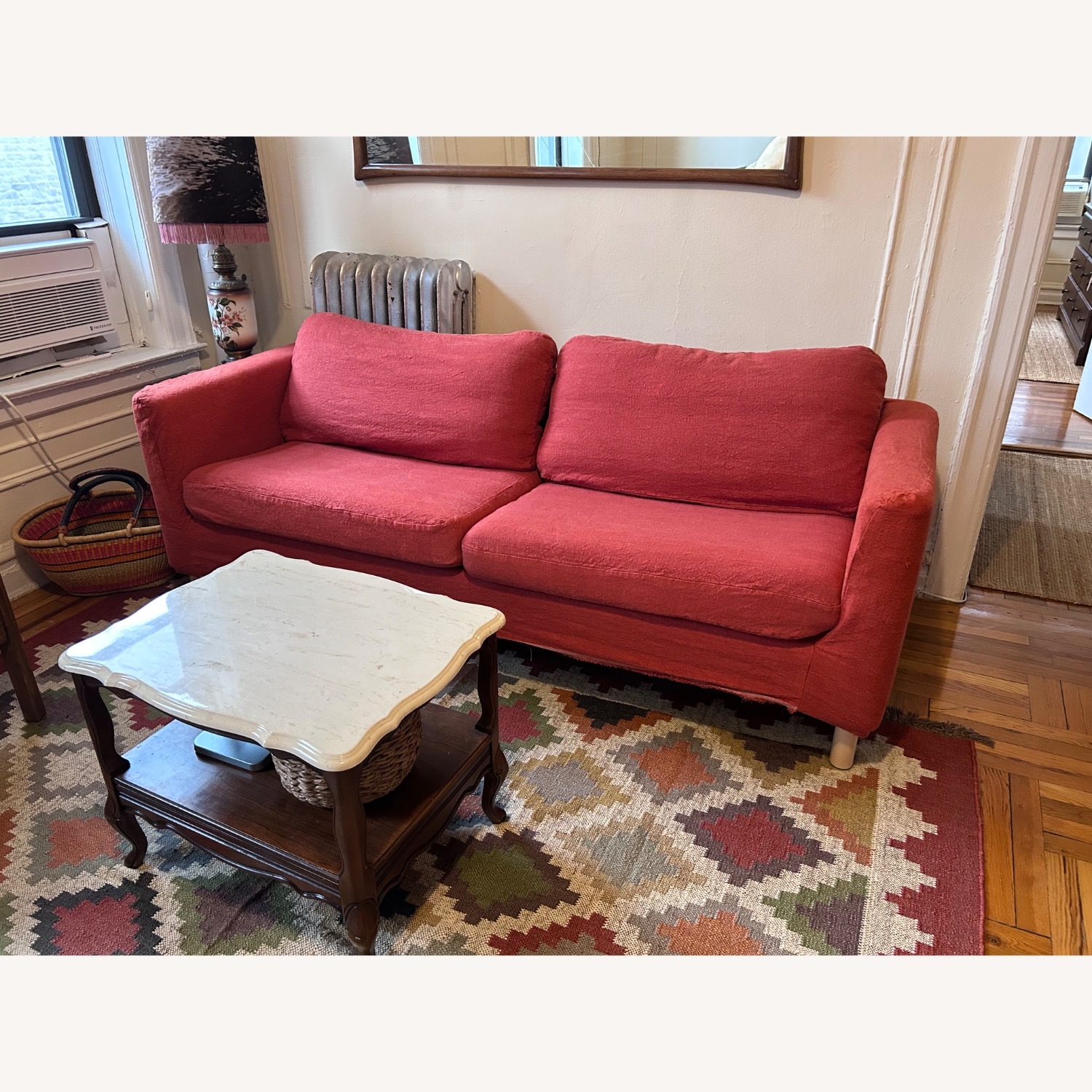 IKEA Parup Red Cotton 2 Seater Sofa - image-2