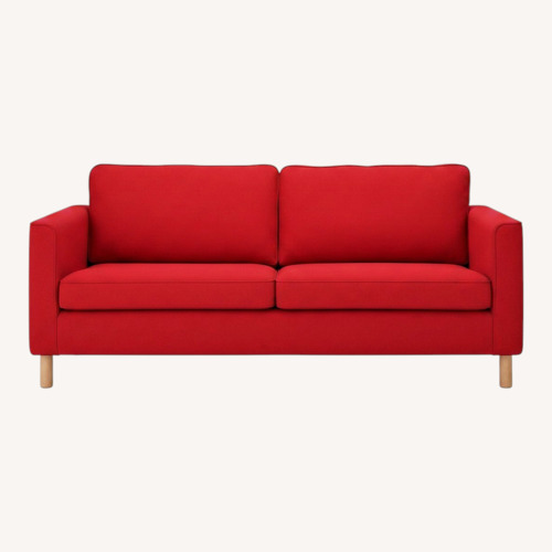 Used IKEA Parup Red Cotton 2 Seater Sofa for sale on AptDeco