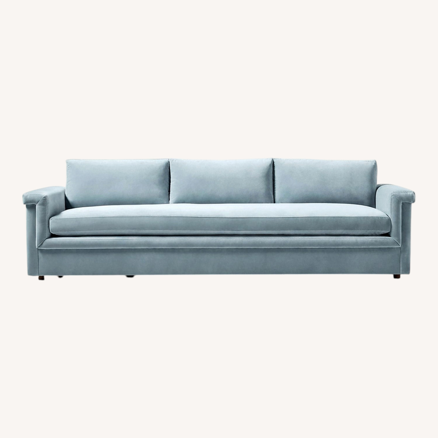 CB2 Ceva 103" Light Blue Performance Velvet Sofa - image-0