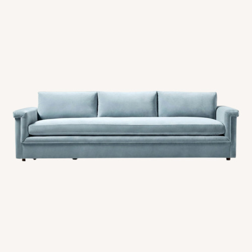 Used CB2 Ceva 103" Light Blue Performance Velvet Sofa for sale on AptDeco