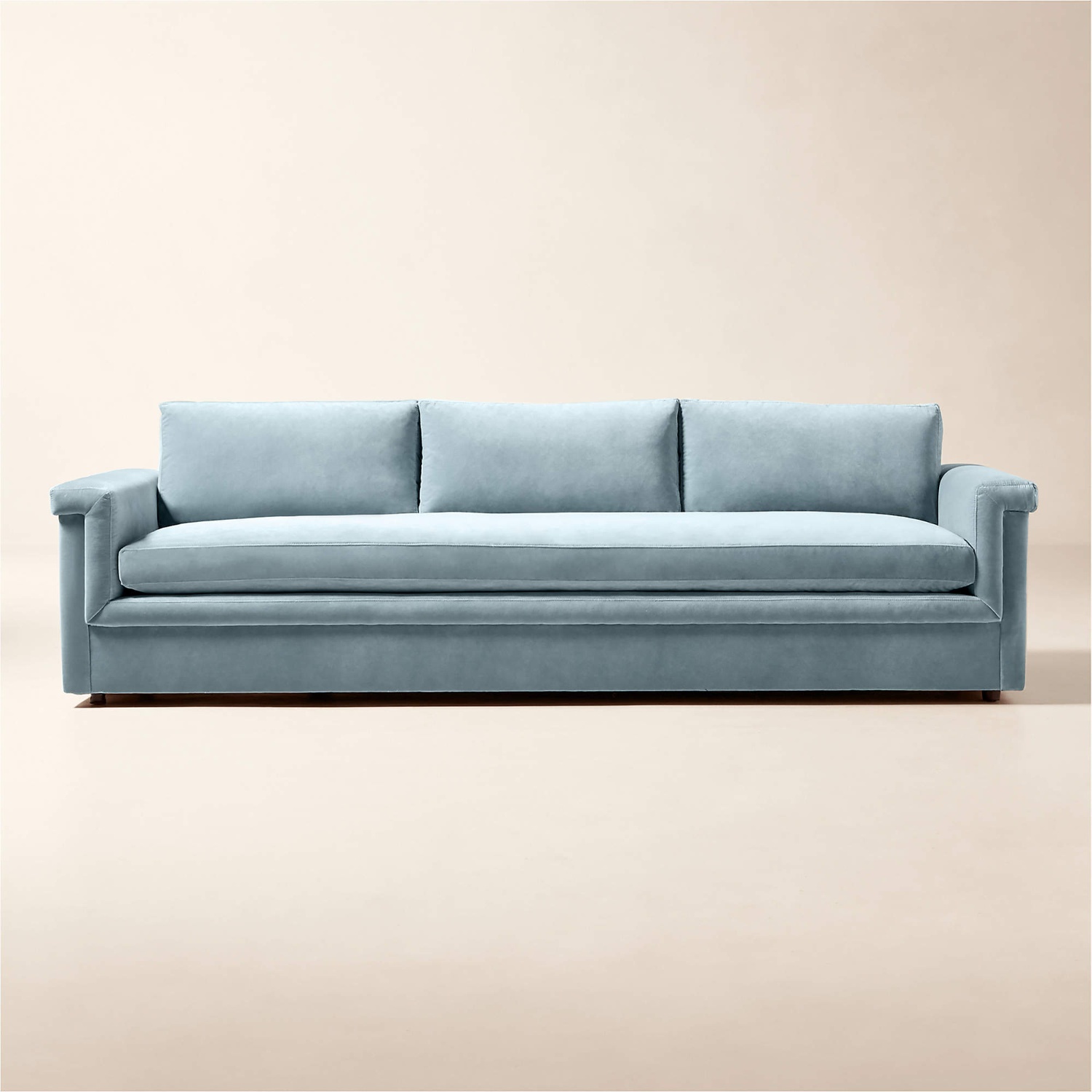CB2 Ceva 103" Light Blue Performance Velvet Sofa - image-4