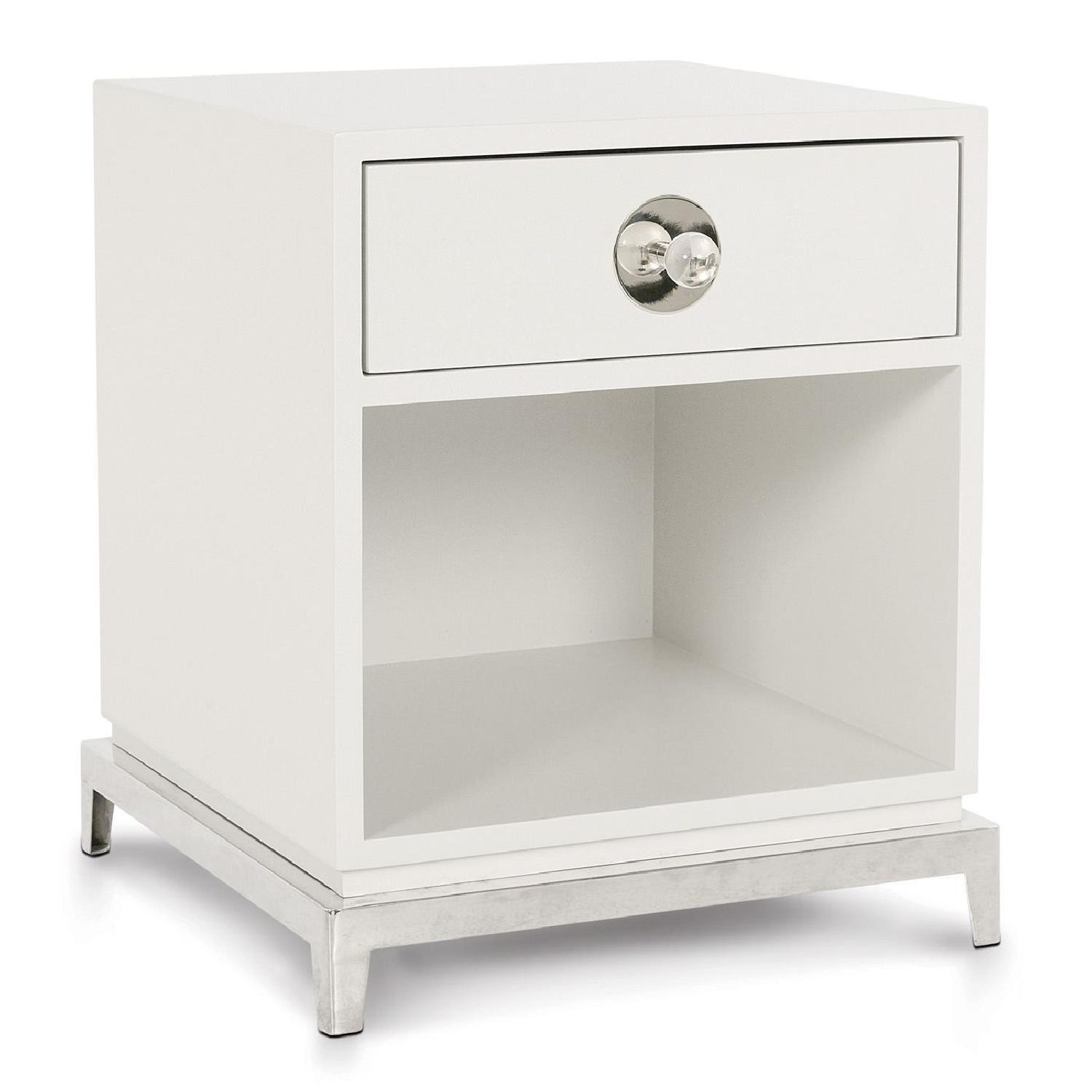 Jonathan Adler Channing White Lacquer Nightstands - image-3