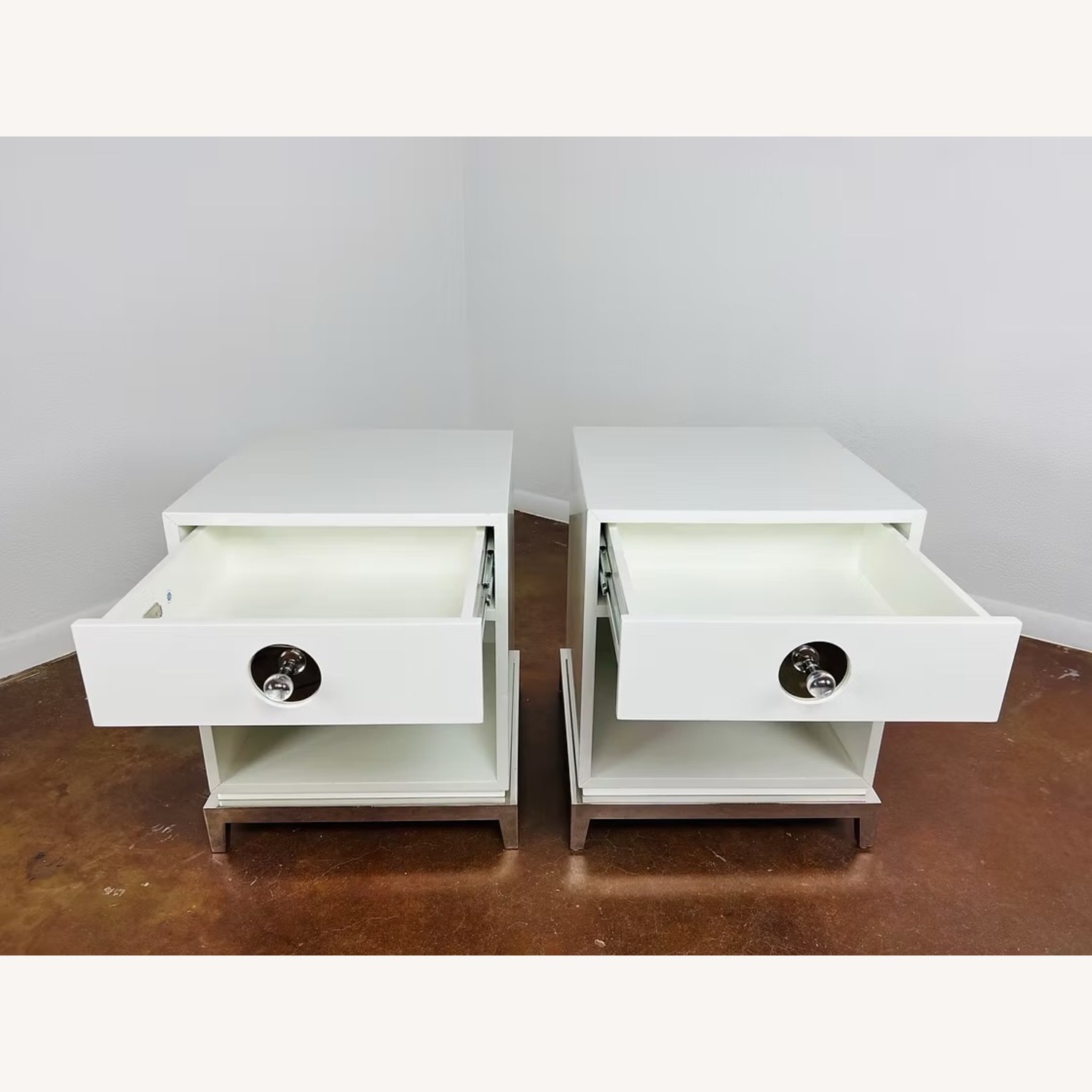Jonathan Adler Channing White Lacquer Nightstands - image-4