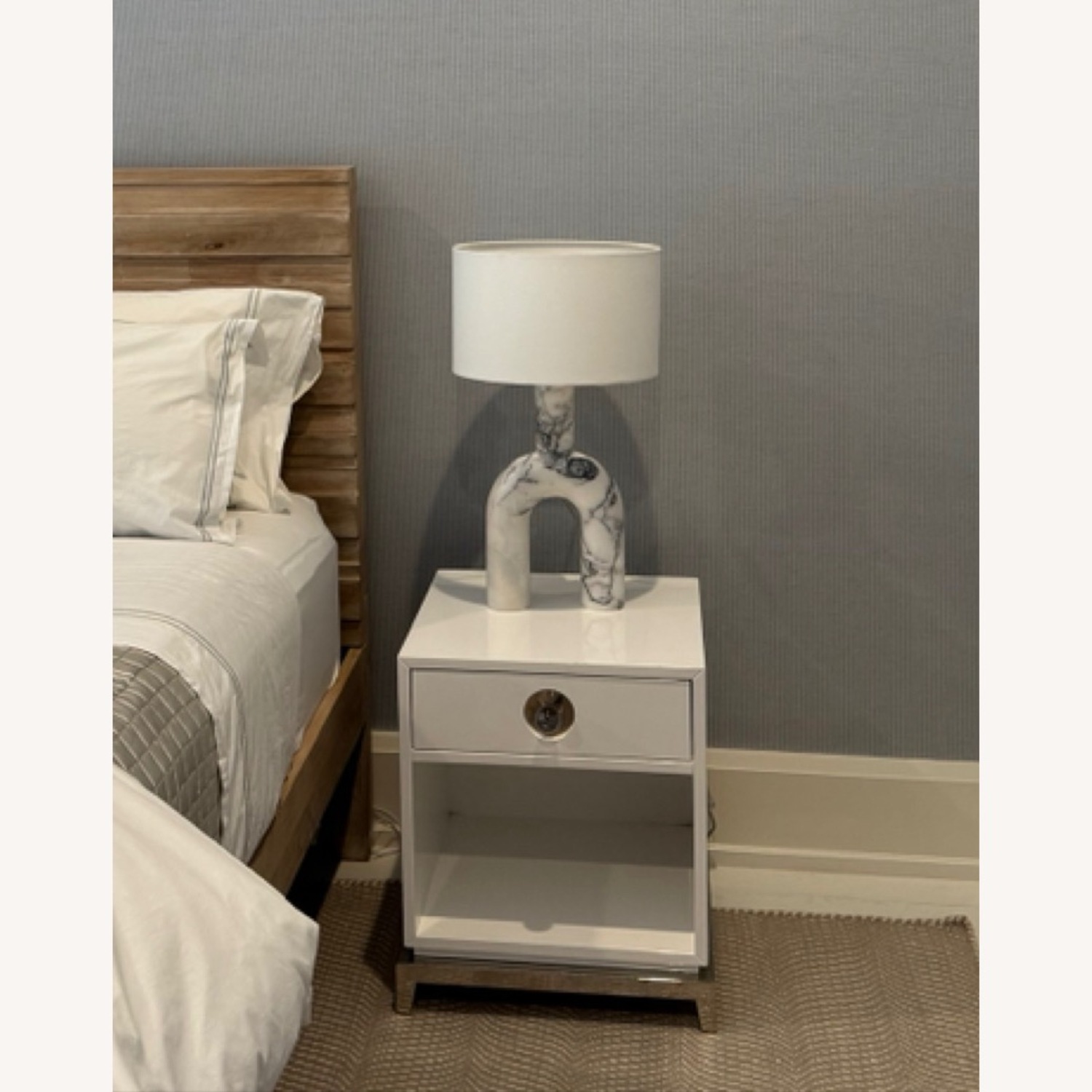 Jonathan Adler Channing White Lacquer Nightstands - image-2