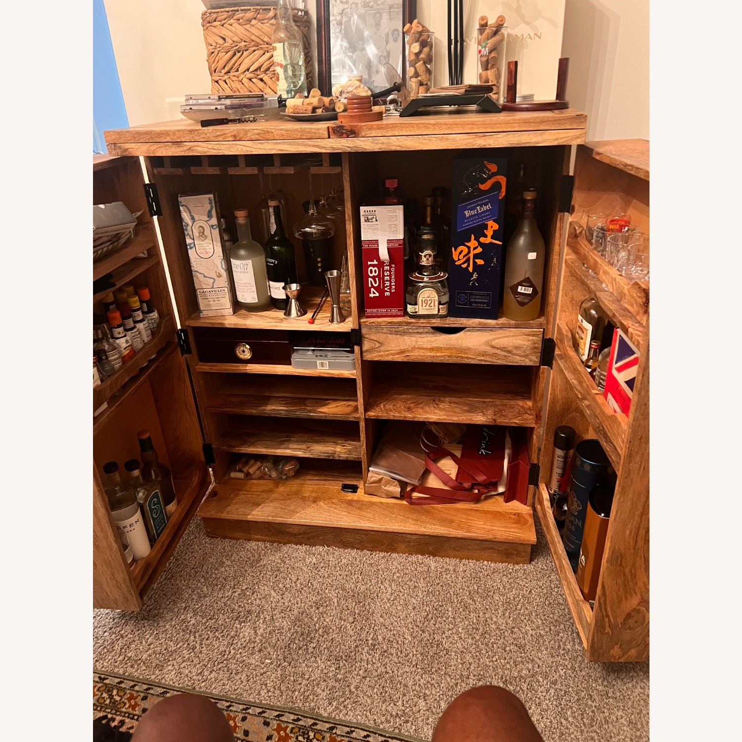 Wood Bar Cart - image-3
