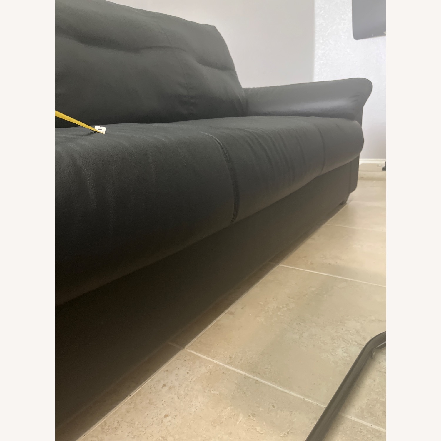 Ashley Furniture Black Leather 3+ Seater Sofa - image-7