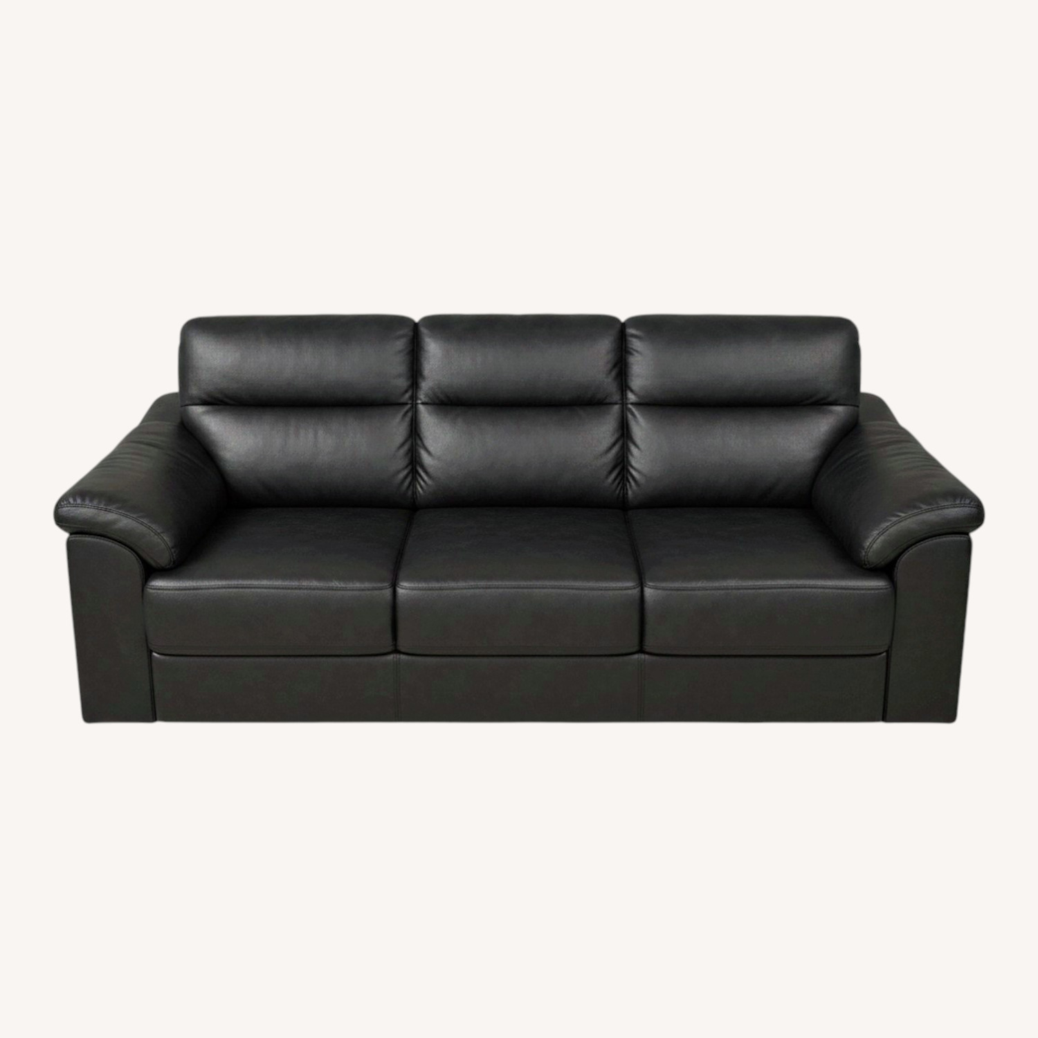 Ashley Furniture Black Leather 3+ Seater Sofa - image-11