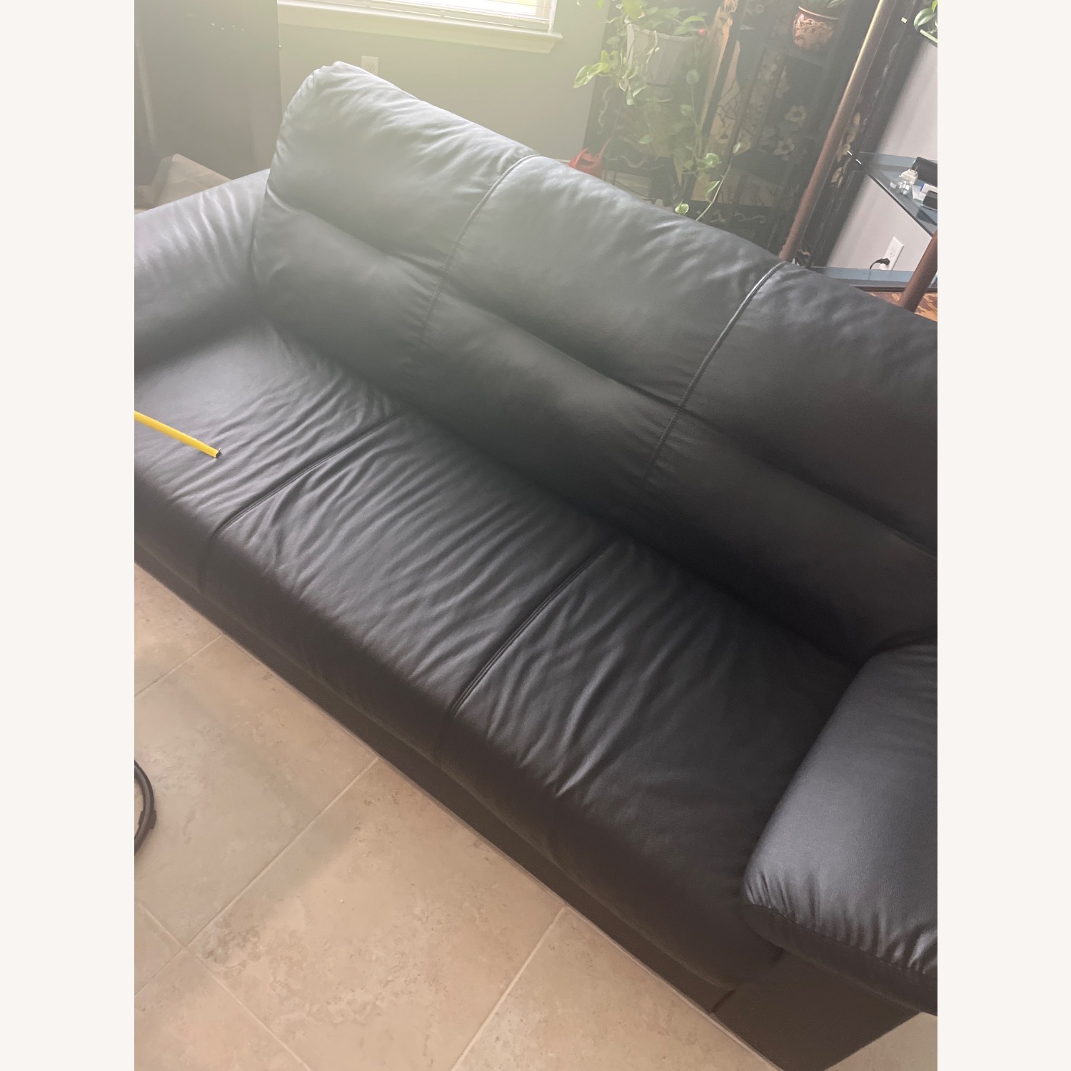 Ashley Furniture Black Leather 3+ Seater Sofa - image-6