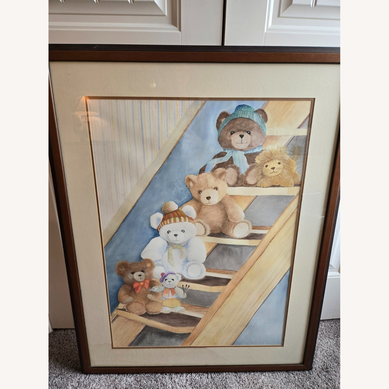 Bears on the Stairs Painting, Julie Longacre OOAK - image-4