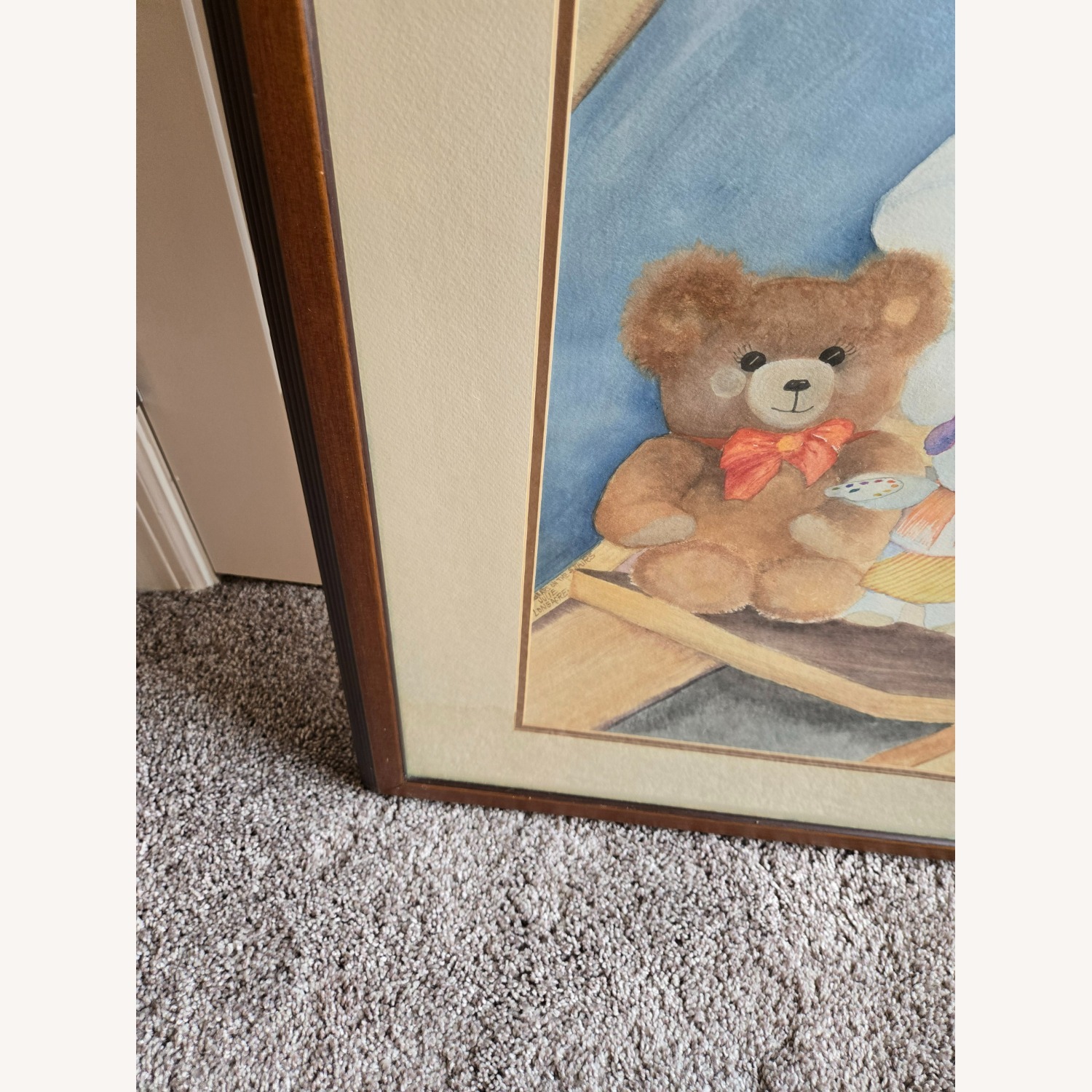 Bears on the Stairs Painting, Julie Longacre OOAK - image-3