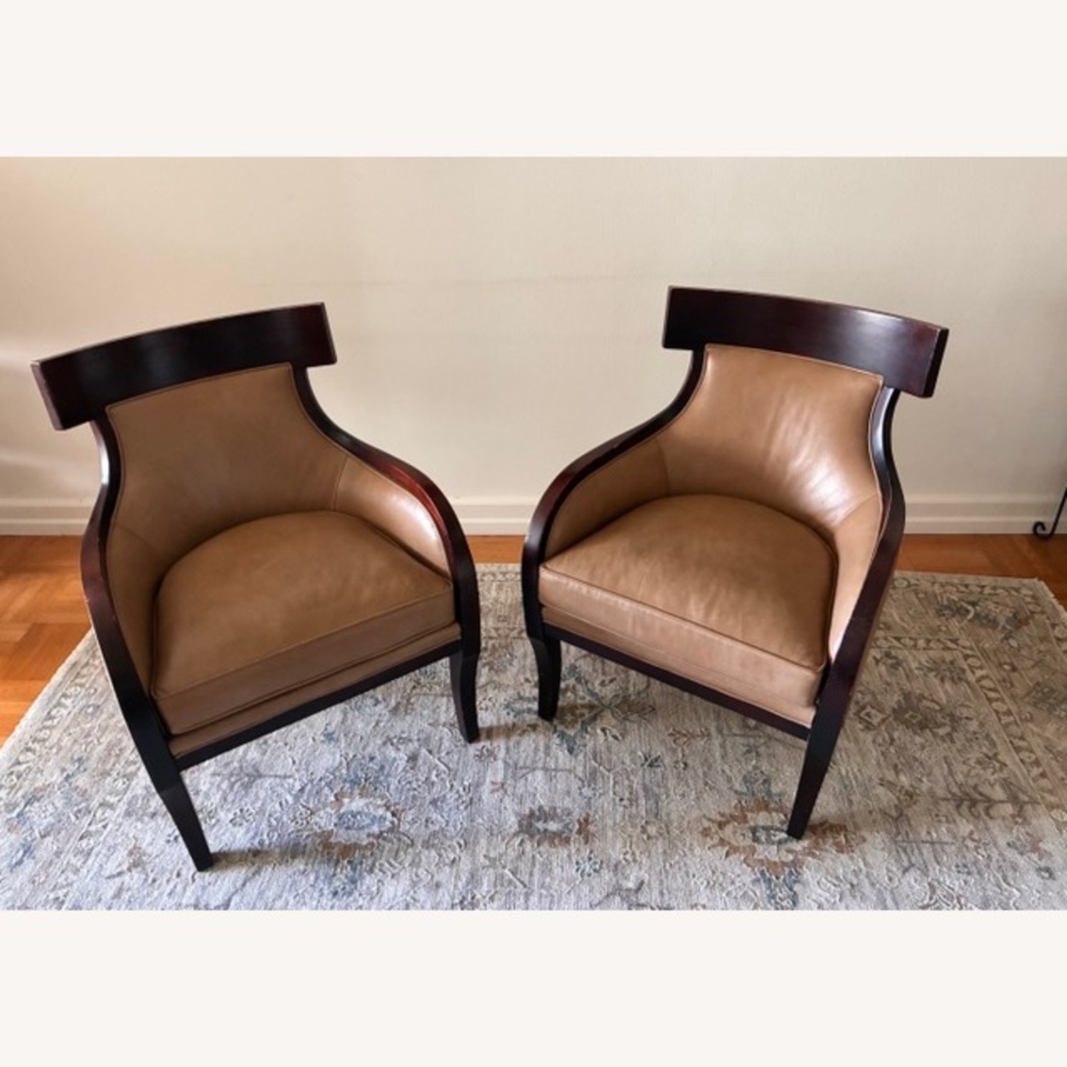 Room & Board Natural Leather Armchairs - image-3