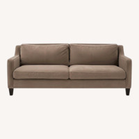 West Elm Andes Sofa — 84" Velvet, Greige/Taupe