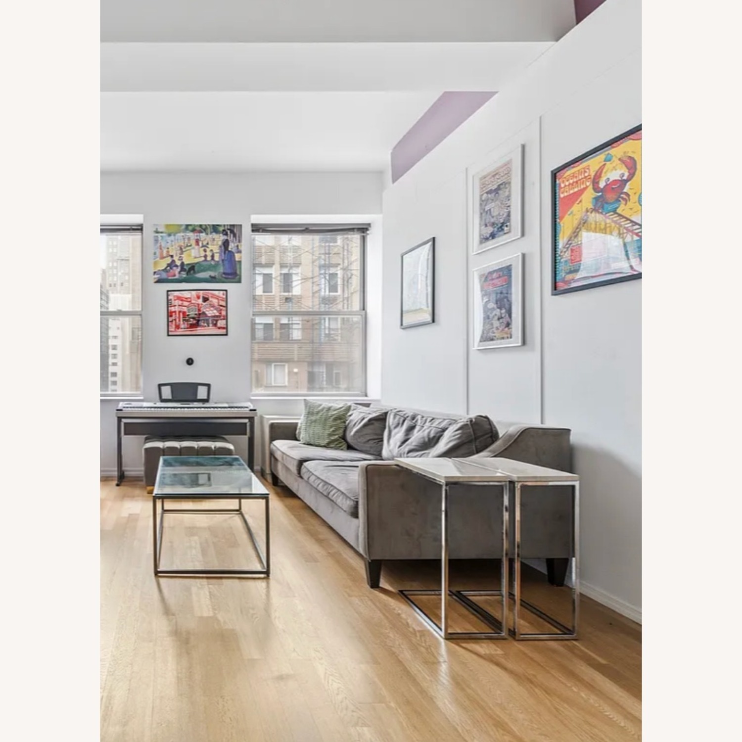 West Elm Andes Sofa — 84" Velvet, Greige/Taupe - image-1