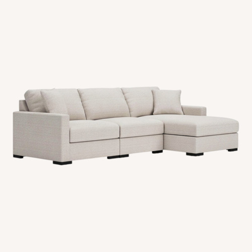 Used Ashley Furniture Omaha Light Gray 2 Piece Sectional for sale on AptDeco