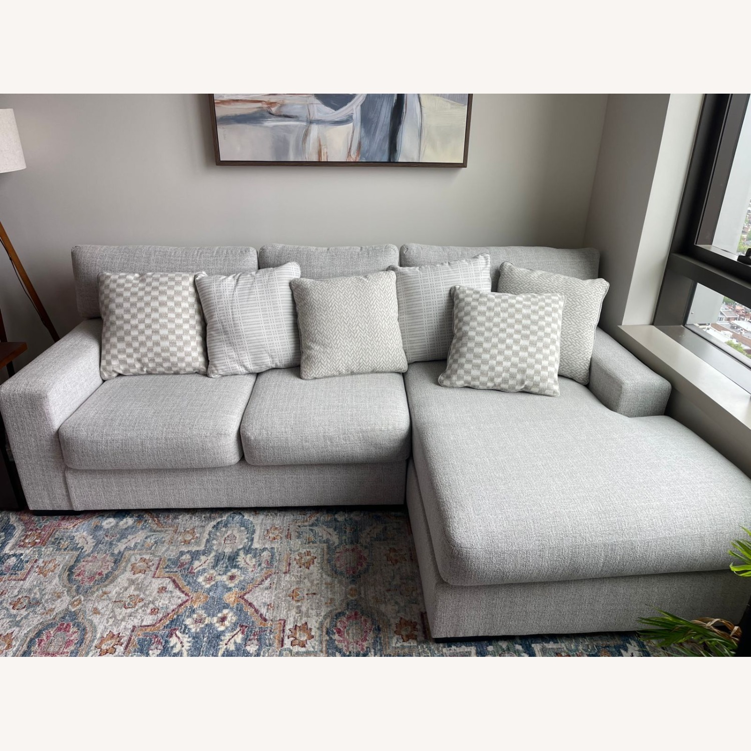 Ashley Furniture Omaha Light Gray 2 Piece Sectional - image-1