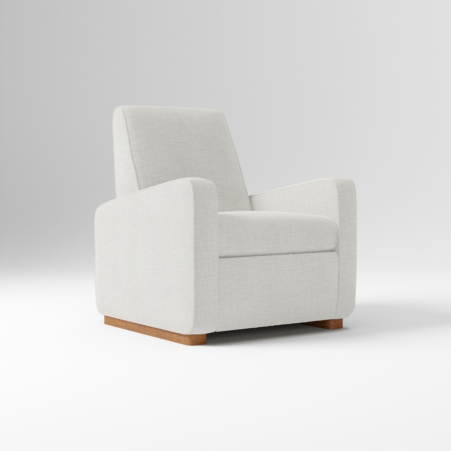West Elm Push-Back Recliner Gray Heathered Tweed - image-4