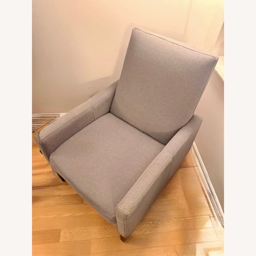 Used West Elm Push-Back Recliner Gray Heathered Tweed for sale on AptDeco