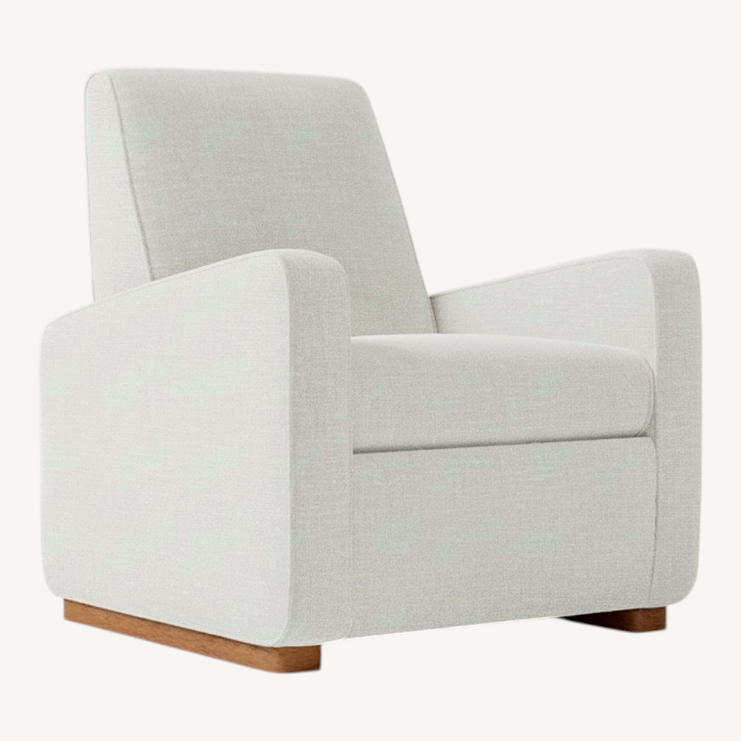 West Elm Push-Back Recliner Gray Heathered Tweed - image-0