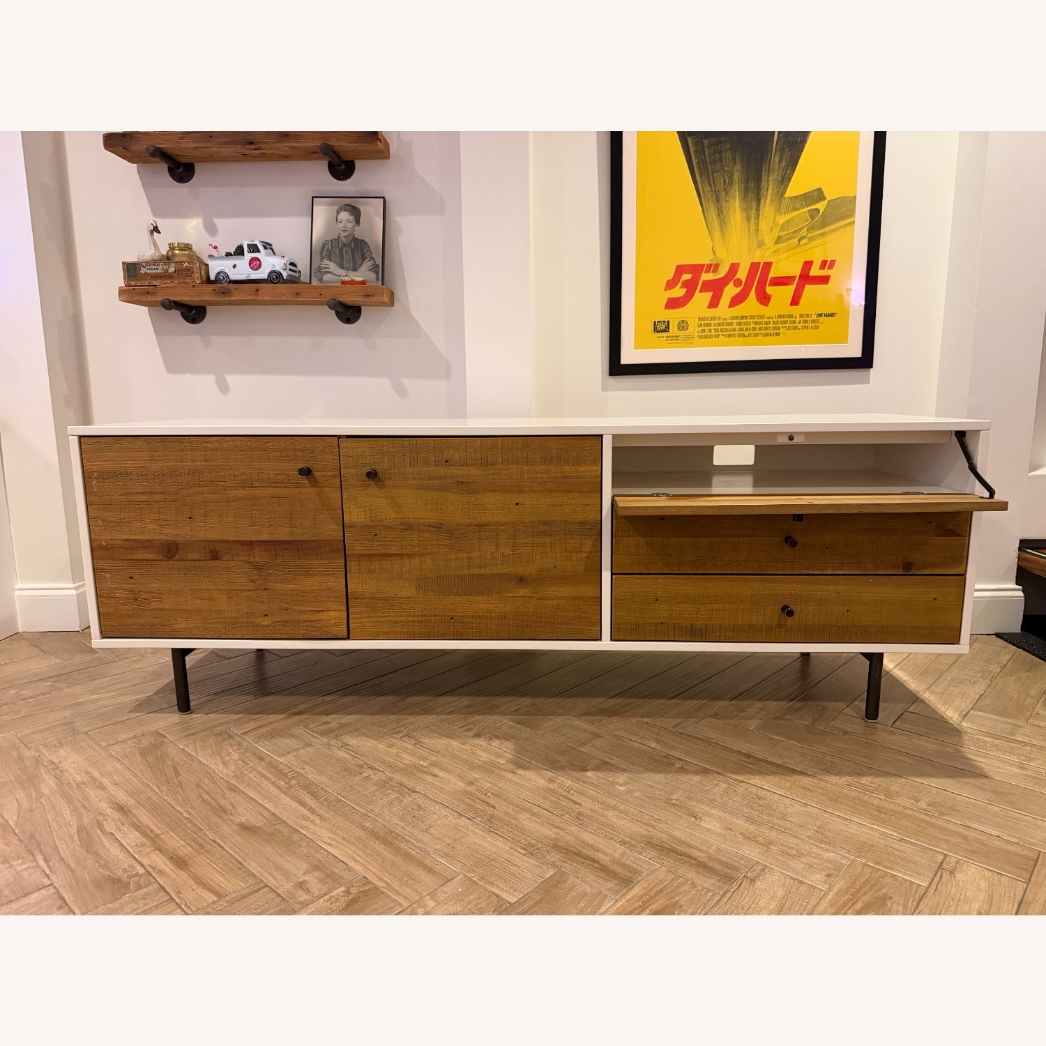 West Elm Reclaimed Wood & Lacquer Media Console - image-5