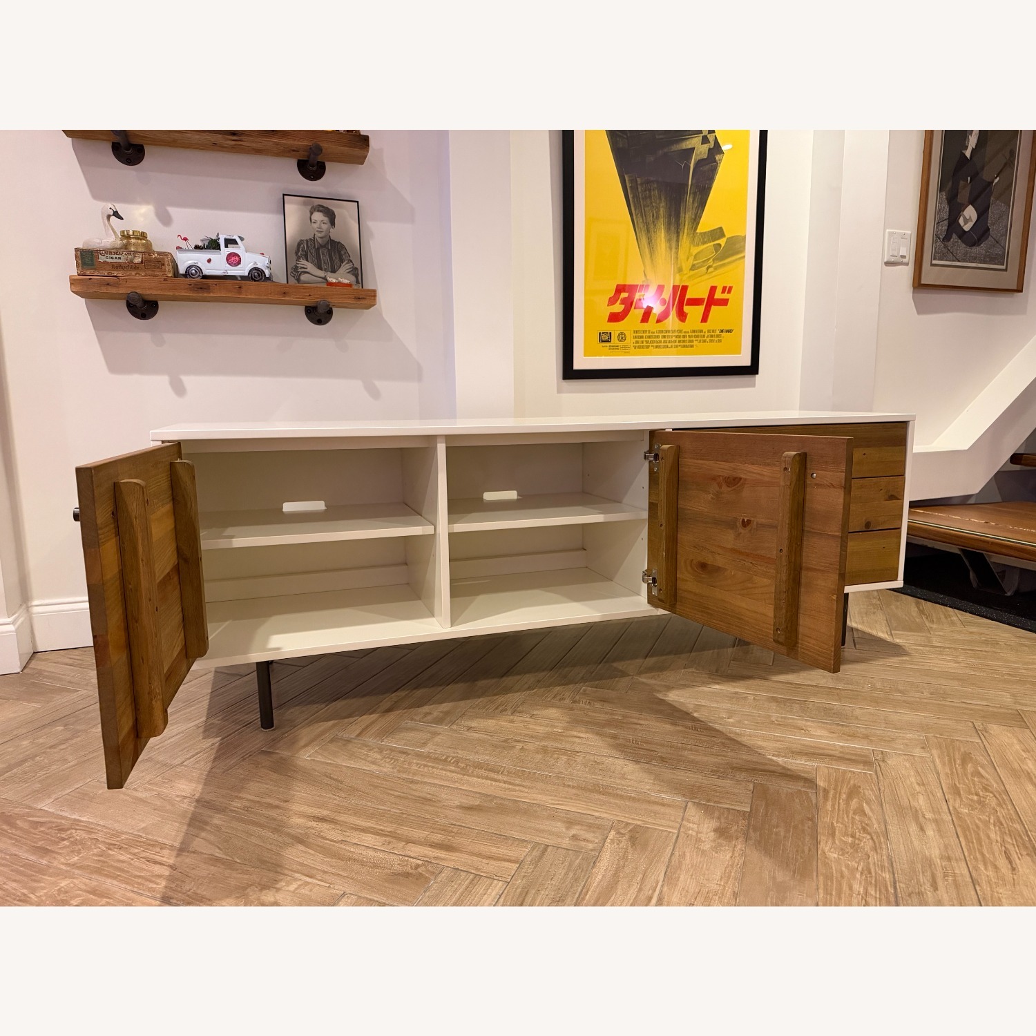 West Elm Reclaimed Wood & Lacquer Media Console - image-3