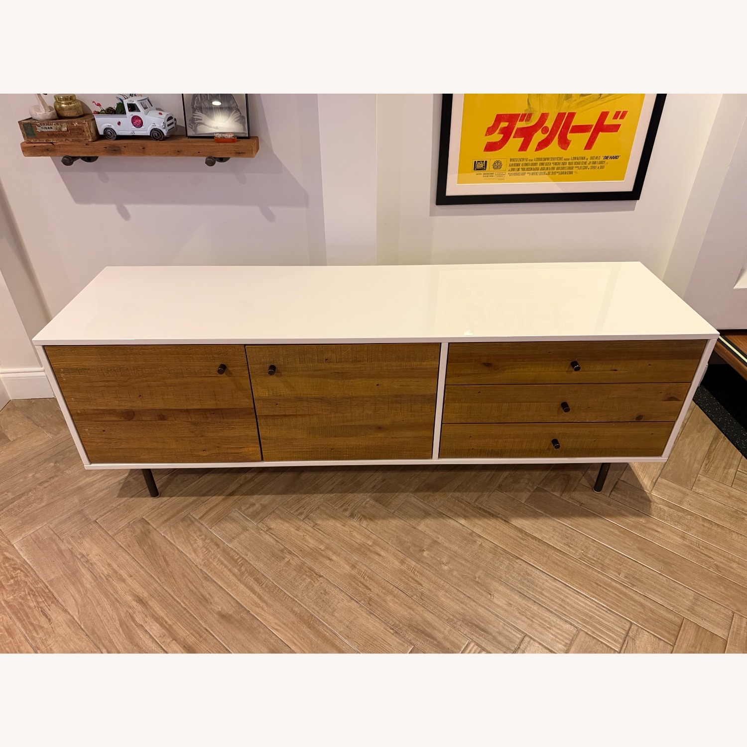 West Elm Reclaimed Wood & Lacquer Media Console - image-2