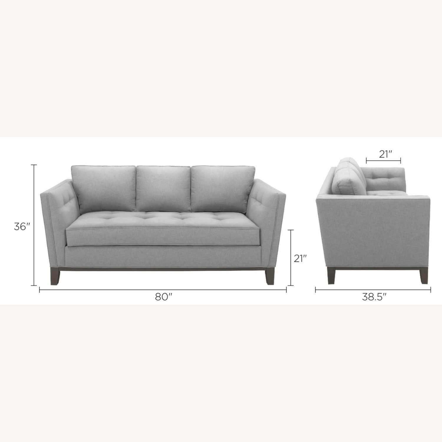 Raymour & Flanigan Light Gray Macauley Apartment Sofa - image-2