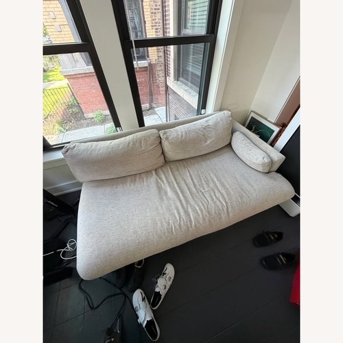 Used Crate & Barrel Monahan Natural Fabric Loveseat for sale on AptDeco
