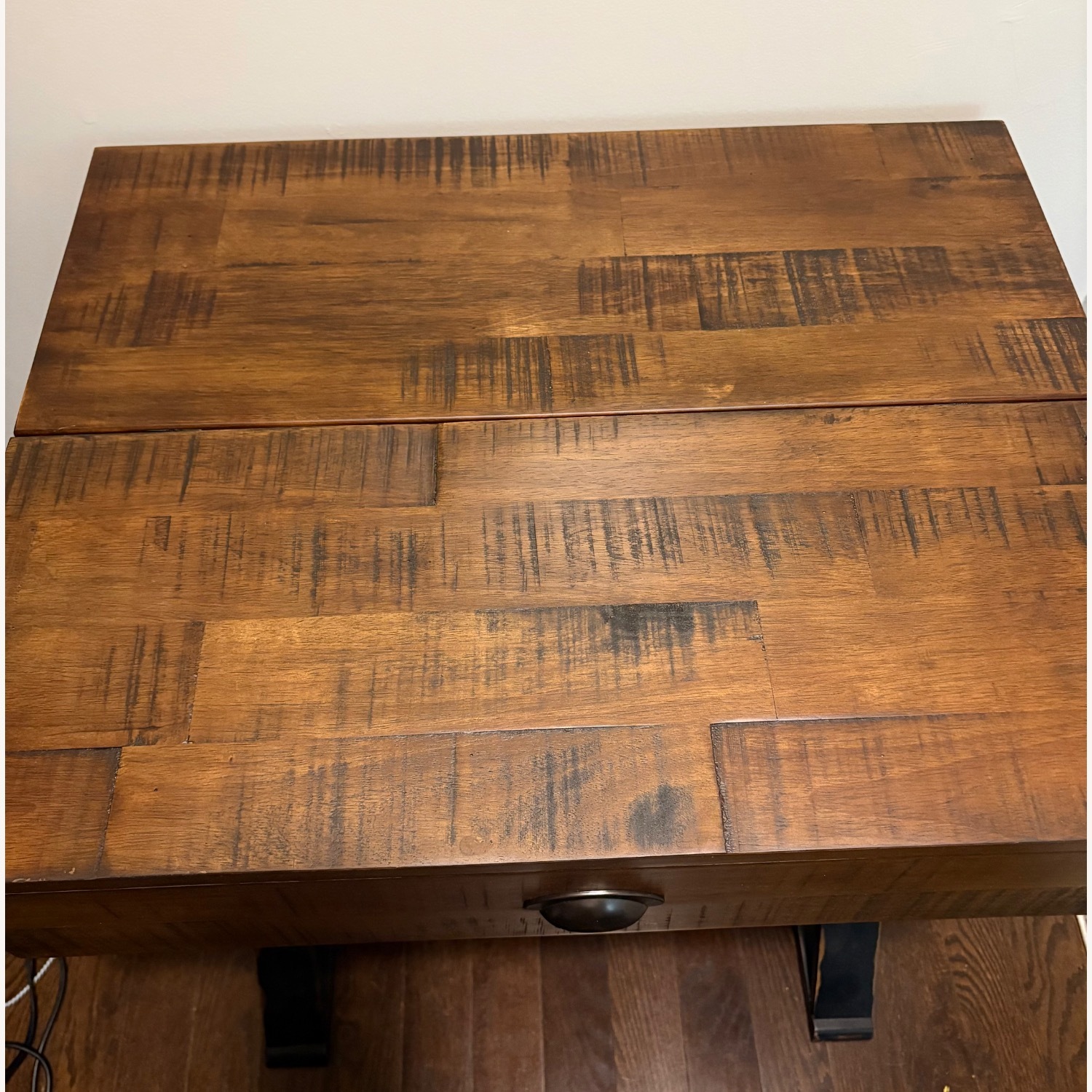 World Market Distressed-look Wood Desk - image-2
