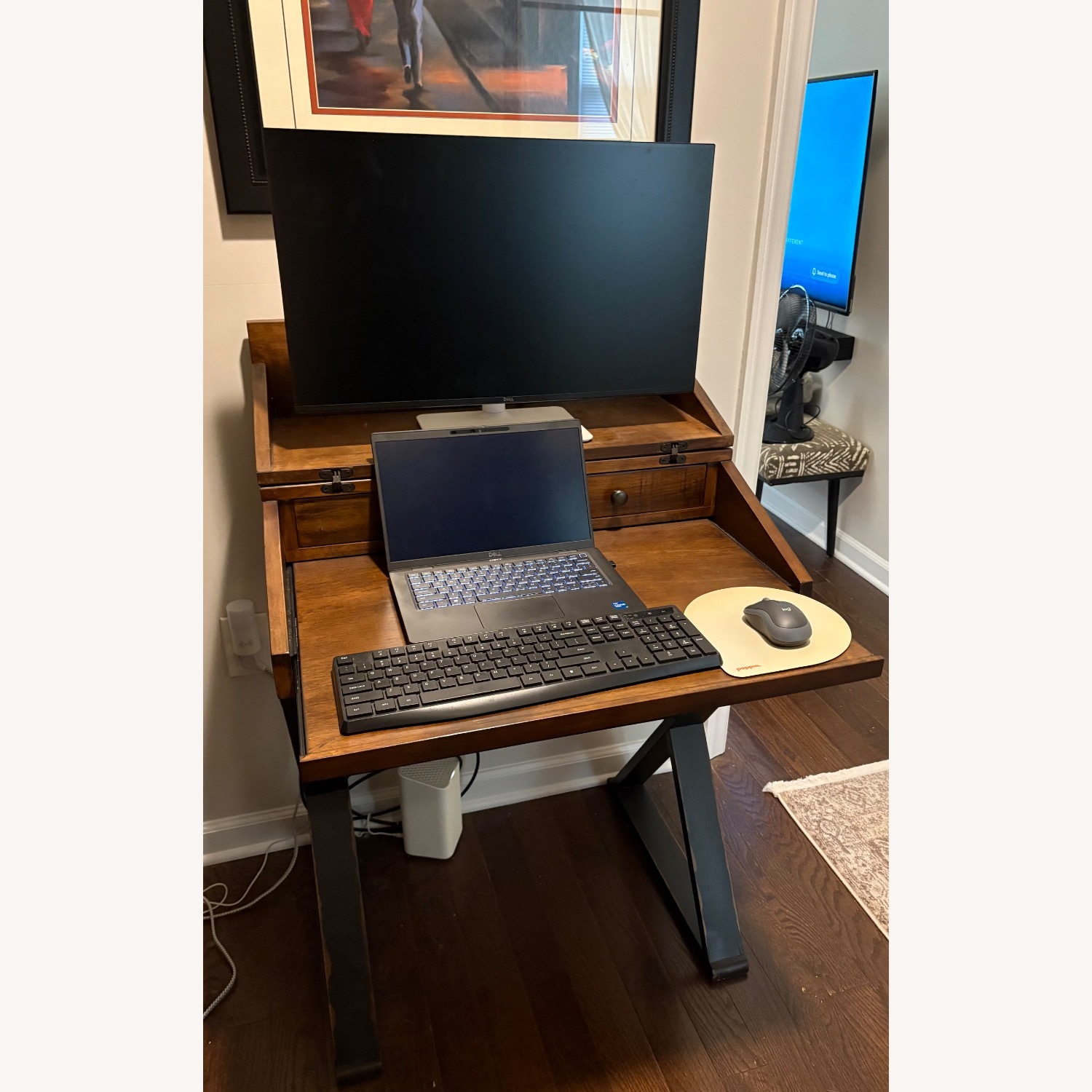 World Market Distressed-look Wood Desk - image-6
