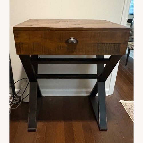 Used World Market Distressed-look Wood Desk for sale on AptDeco