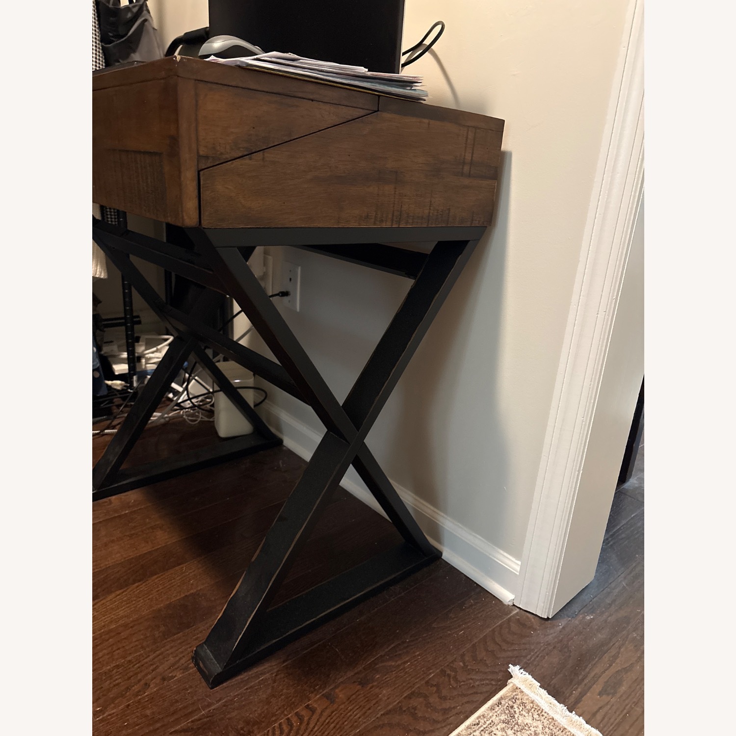 World Market Distressed-look Wood Desk - image-7