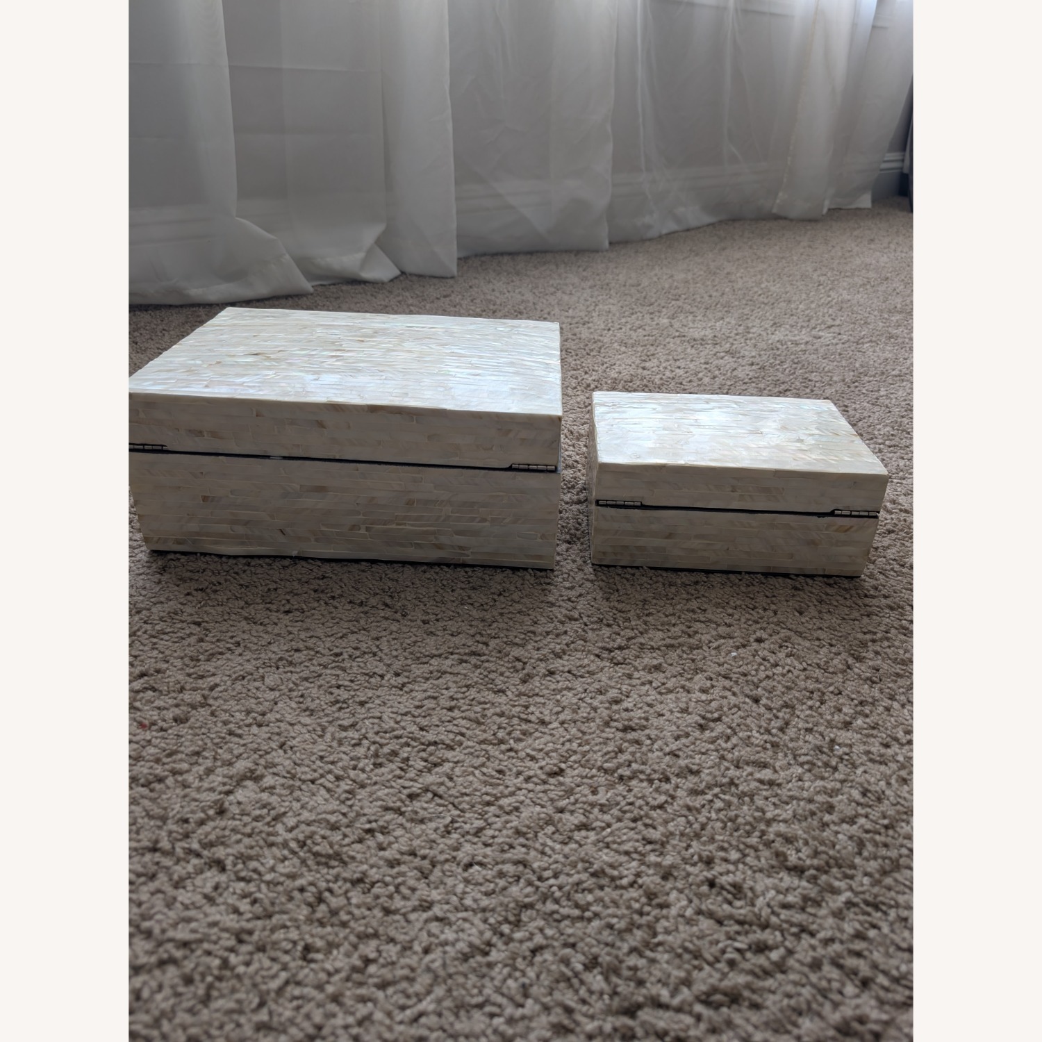 Vintage Mother of Pearl Nesting Boxes - image-3