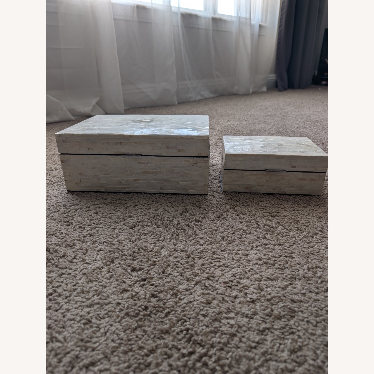 Vintage Mother of Pearl Nesting Boxes - image-7