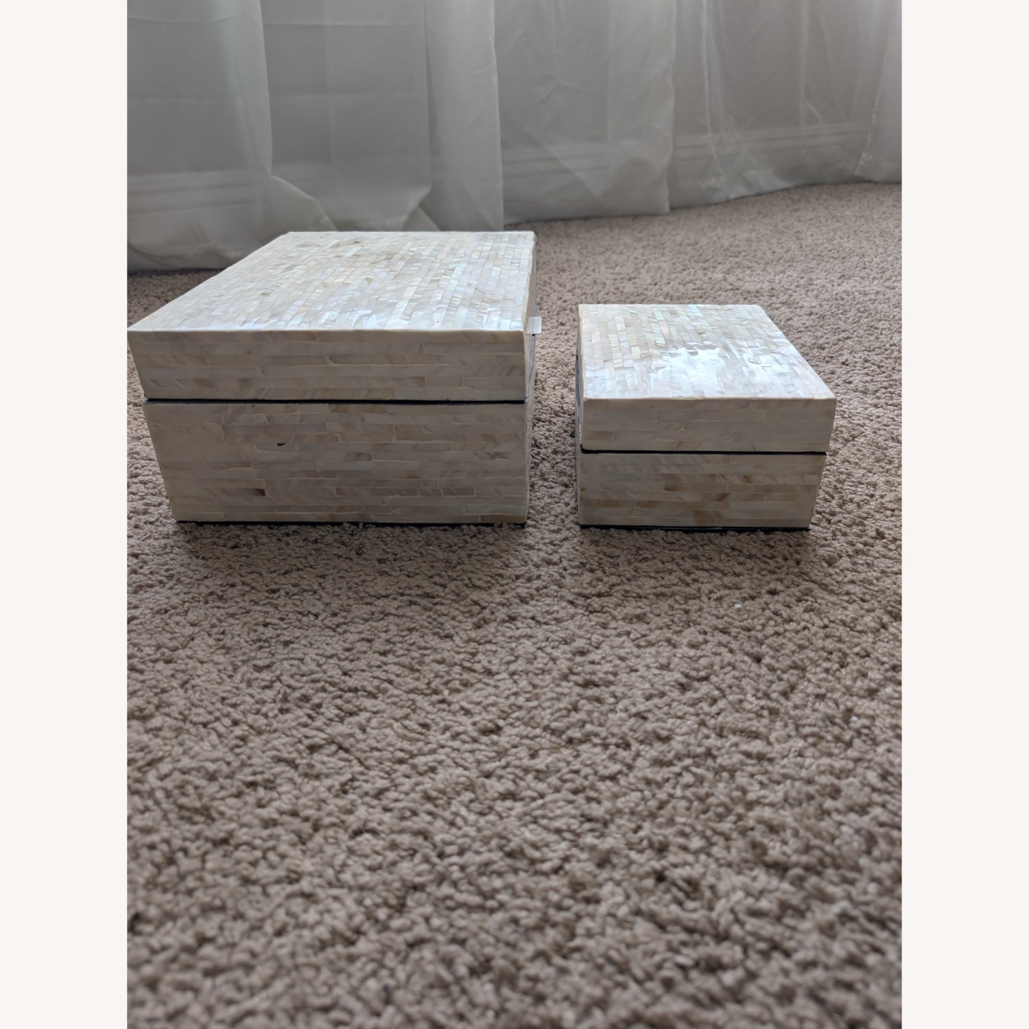 Vintage Mother of Pearl Nesting Boxes - image-2