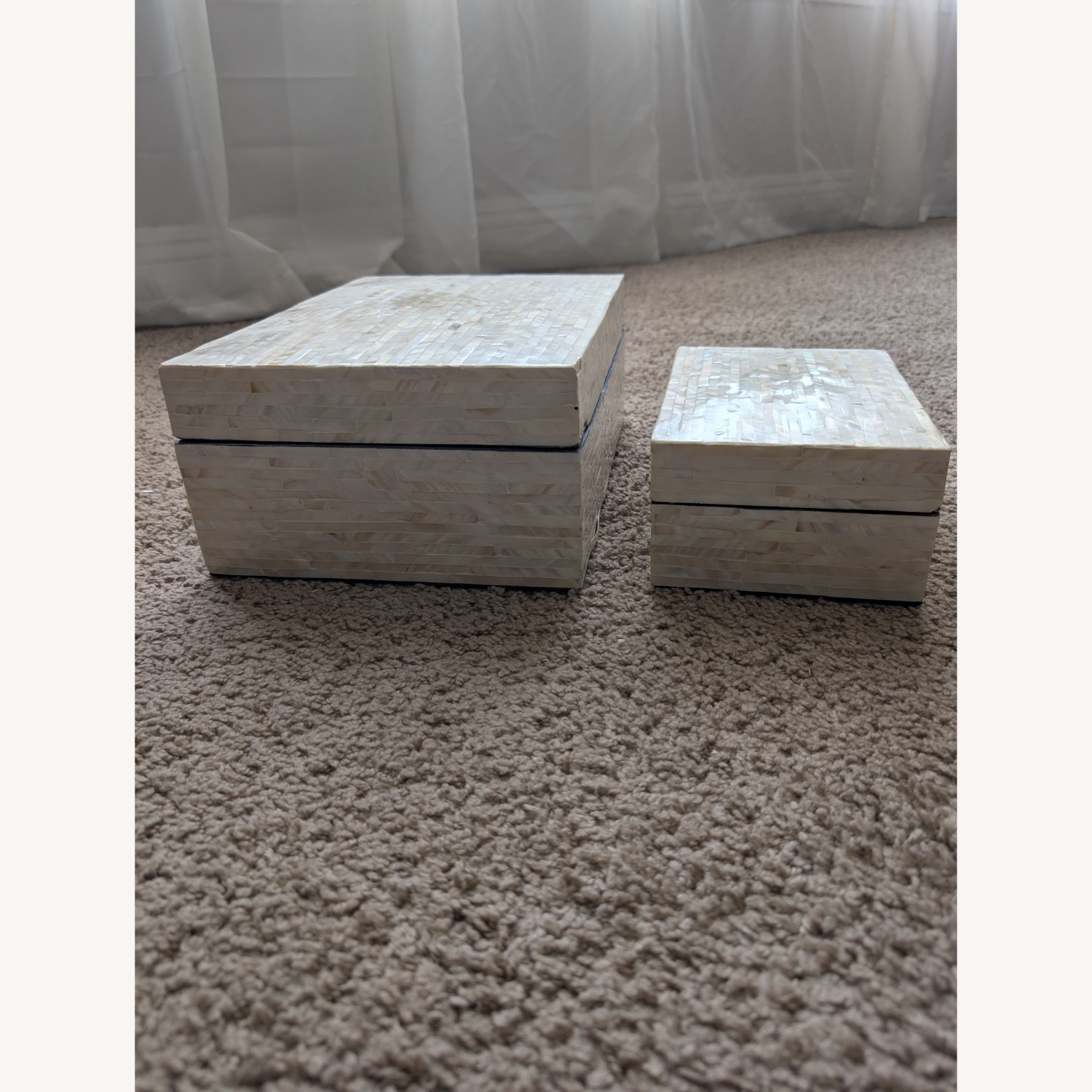 Vintage Mother of Pearl Nesting Boxes - image-4