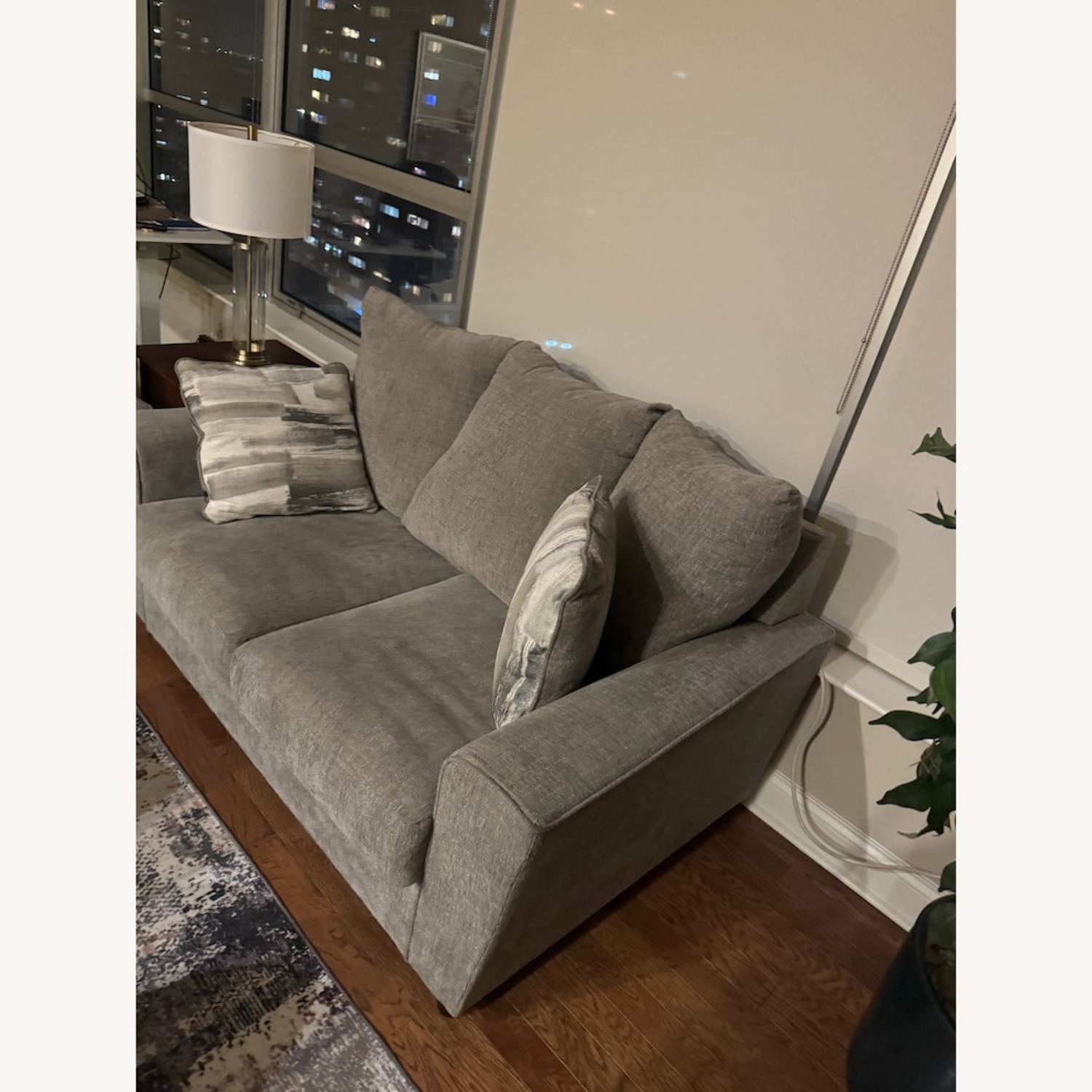 Ashley Furniture Stairatt Light Gray Fabric 2 Seater Sofa - image-1