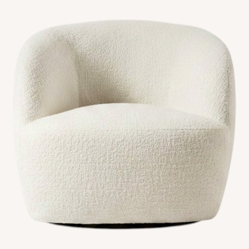 Used CB2 Goop White Boucle Armchair for sale on AptDeco