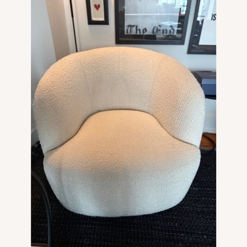 Used CB2 Goop White Boucle Armchair for sale on AptDeco