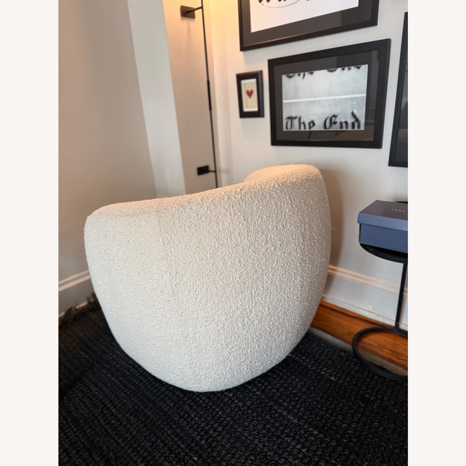 CB2 Goop White Boucle Armchair - image-3