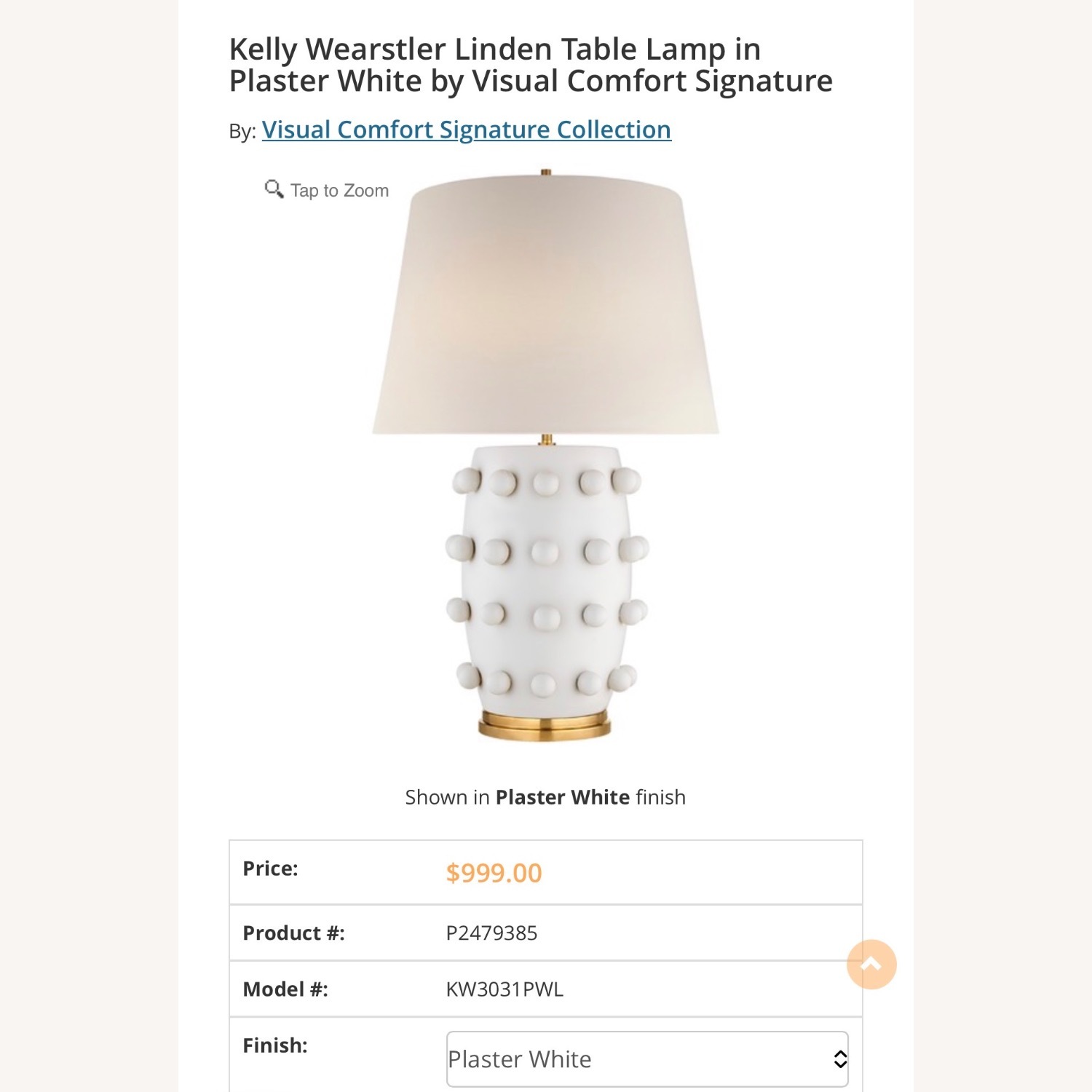 Visual Comfort Lighting Lights White Table Lamp - image-4