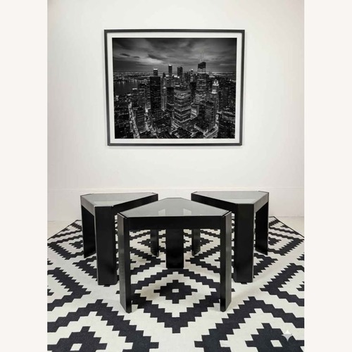 Used Italian Set Black End Coffee Tables Porada Arredi for sale on AptDeco
