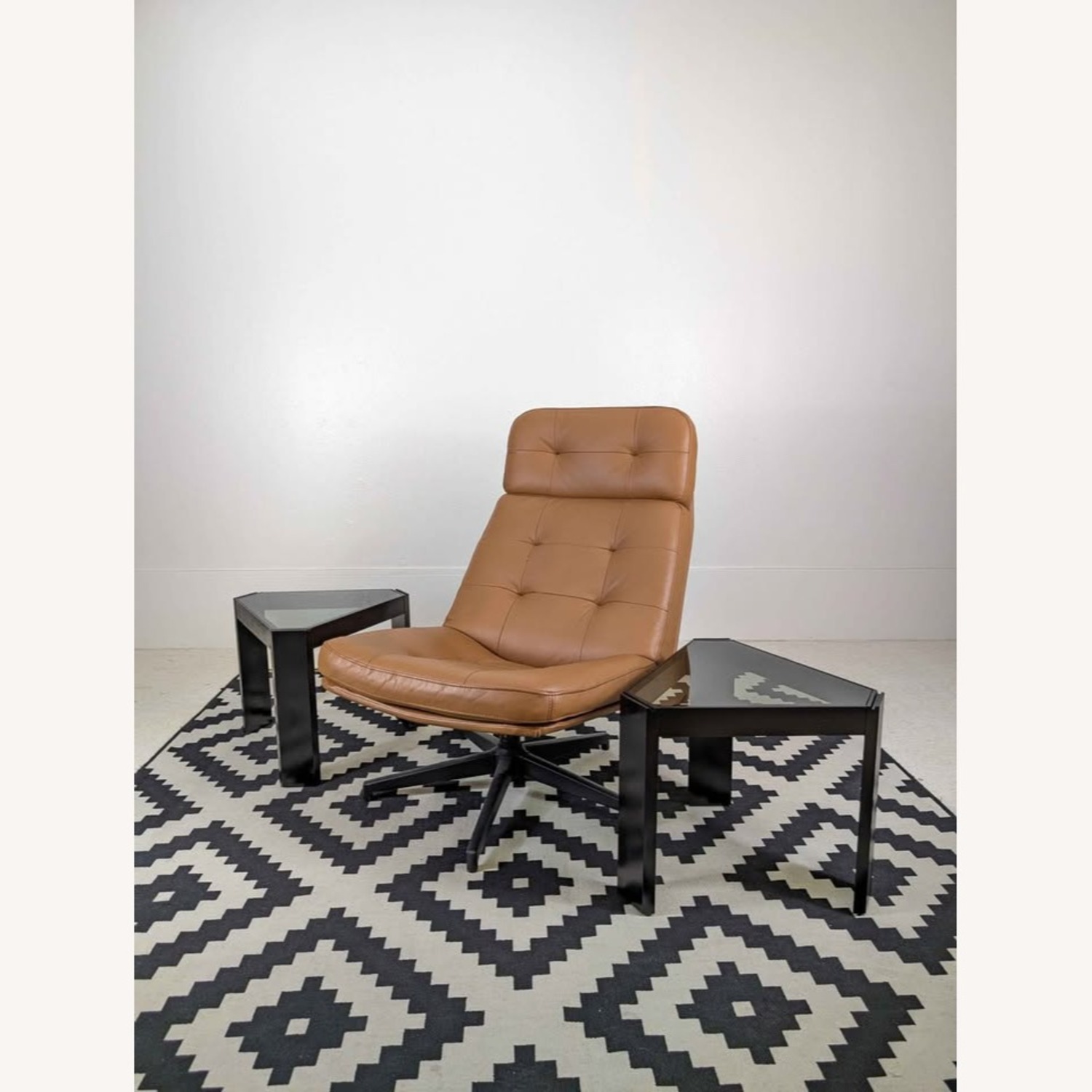 Italian Set Black End Coffee Tables Porada Arredi - image-8