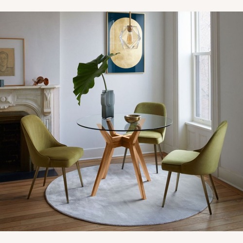 Used West Elm Jensen Glass Dining Table for sale on AptDeco