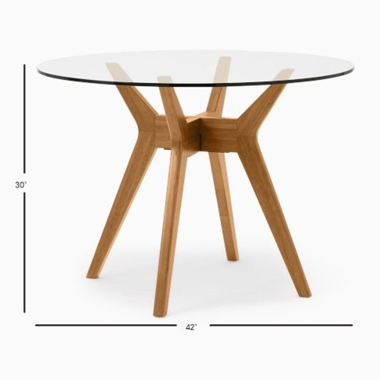West Elm Jensen Glass Dining Table - image-2