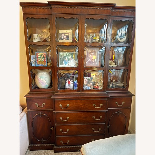 Used Vintage/Antique Dark Brown Wood Armoire for sale on AptDeco