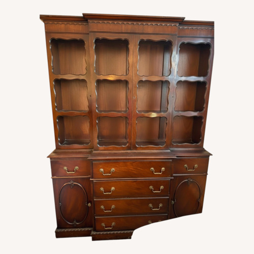 Used Vintage/Antique Dark Brown Wood Armoire for sale on AptDeco