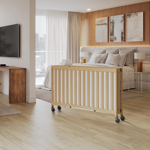 Used Foundations Furniture Natural Wood Crib for sale on AptDeco