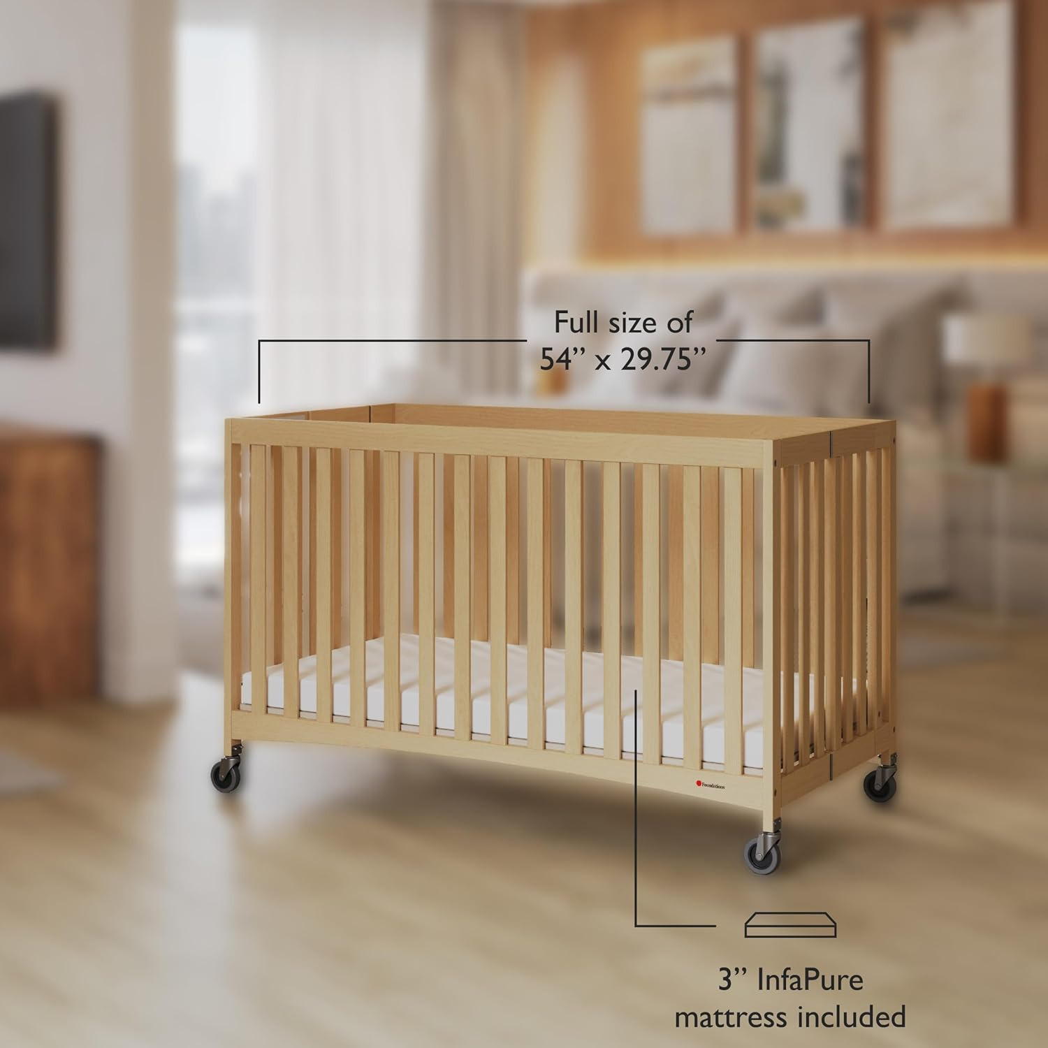 Foundations Furniture Natural Wood Crib - image-2