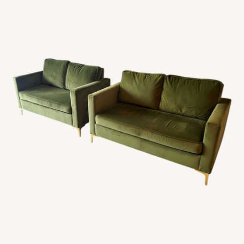 Used Green Loveseat for sale on AptDeco